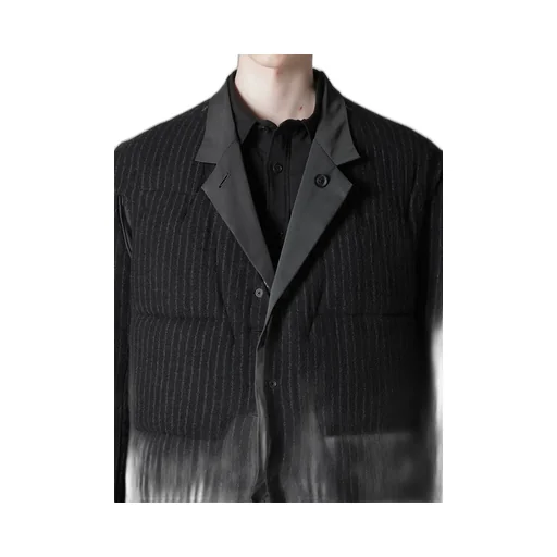 Nude And Button Printed Reversible Jacket