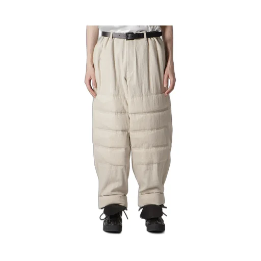 Linen/Cotton Plaid Horizontal Padded Pants