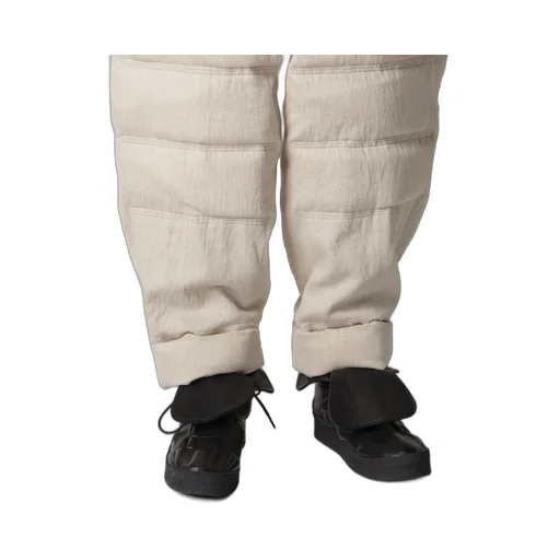 Linen/Cotton Plaid Horizontal Padded Pants