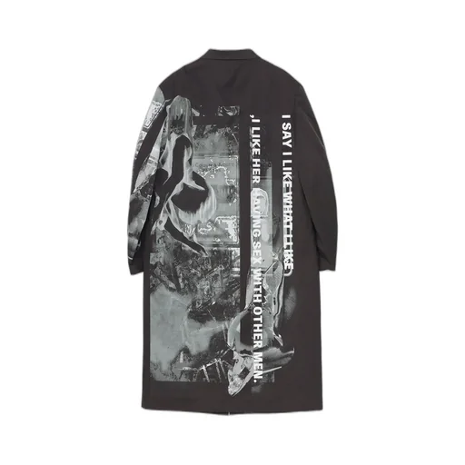 Nude And Button Printed Reversible Jacket