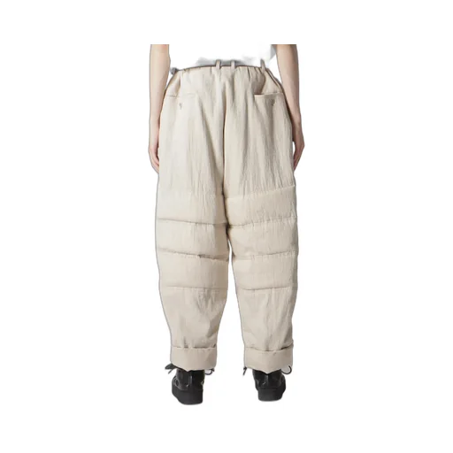 Linen/Cotton Plaid Horizontal Padded Pants