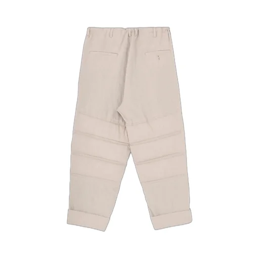 Linen/Cotton Plaid Horizontal Padded Pants