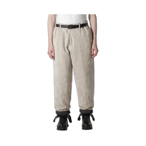 Raw Linen Velvet One Side Pocket Pants With Liner