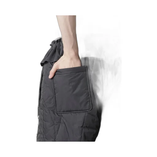Raw Linen Velvet One Side Pocket Pants With Liner