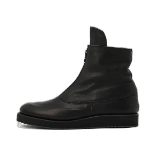 Oil Soft Leather Front Fastener Boots
