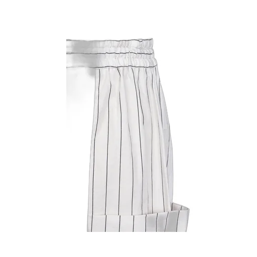 Cotton Satin Stripe Switching Pants