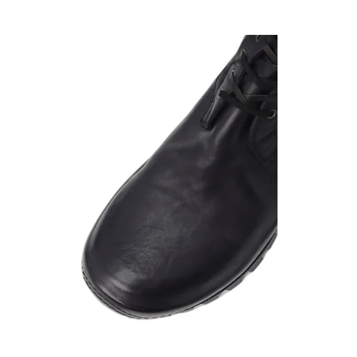 Full Grain Horse Leather Lace Up Side Zip Boots
