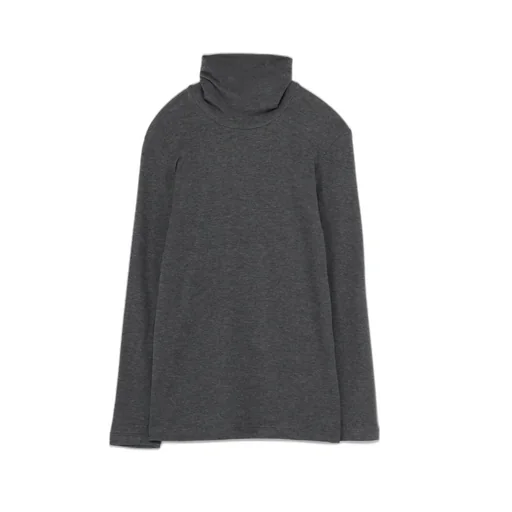 Lyocell Stretch Rib Jersey High Neck Shirt