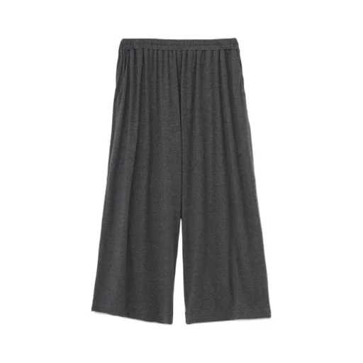 Lyocell Stretch Rib Jersey 4/5 Length Wide Pants