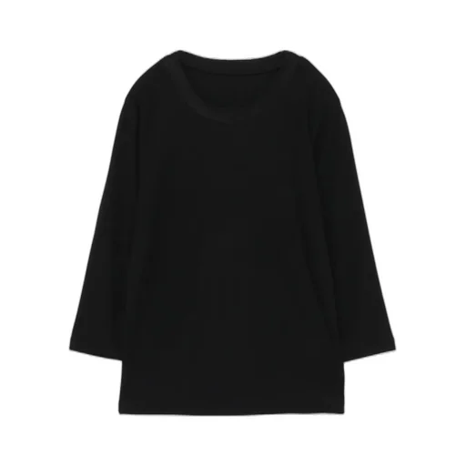 Lyocell Stretch Rib Jersey Round Neck 3/4 Sleeve Shirt