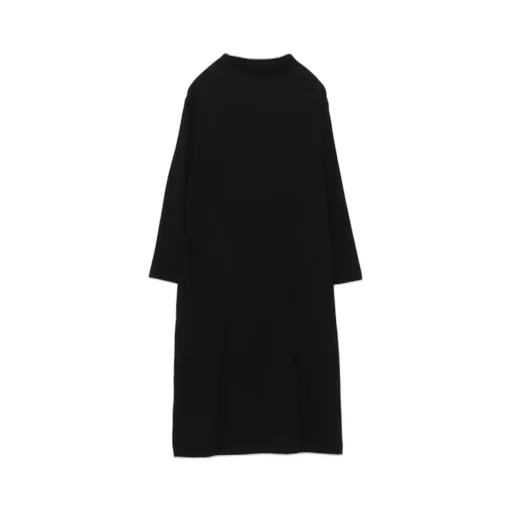 Lyocell Stretch Rib Jersey Bottle Neck Dress
