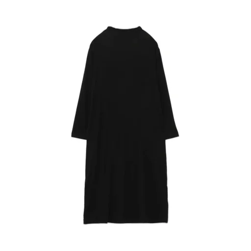 Lyocell Stretch Rib Jersey Bottle Neck Dress