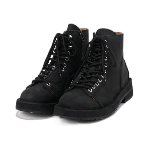 Mat Smooth Leather Zip Biker Boots