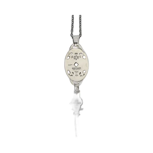 Silver950 Yy Oval Wolf Dagger Pendant