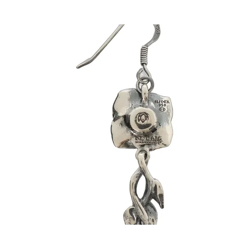 Silver/Cz Rose Earring