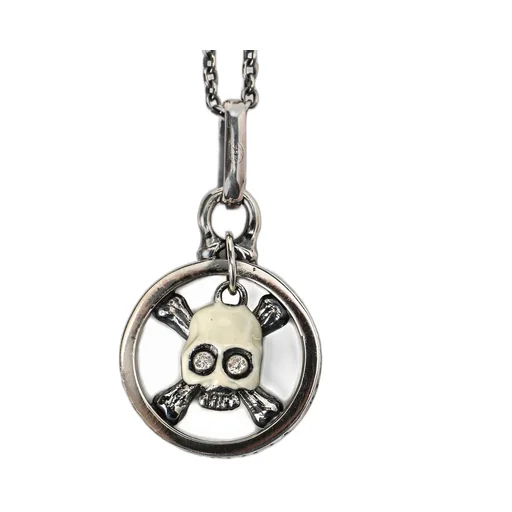 Sv950 Skull Ringcross Pendant
