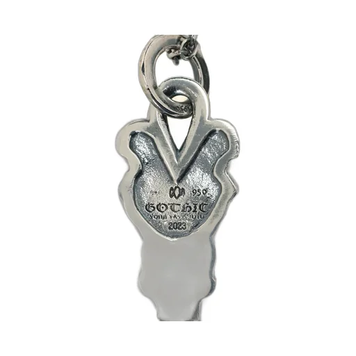 Silver 950 Skull Dagger Pendant