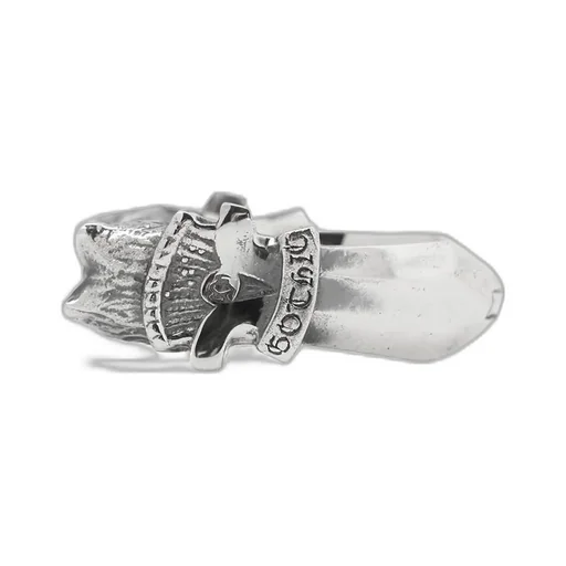Twin Wolf Dagger Ring