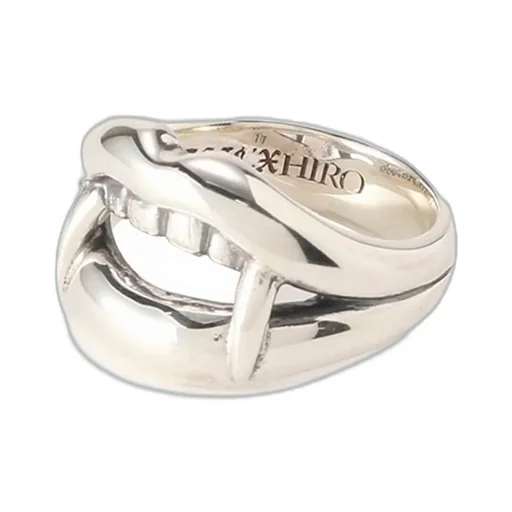 Silver 950 Vampire Fang Ring
