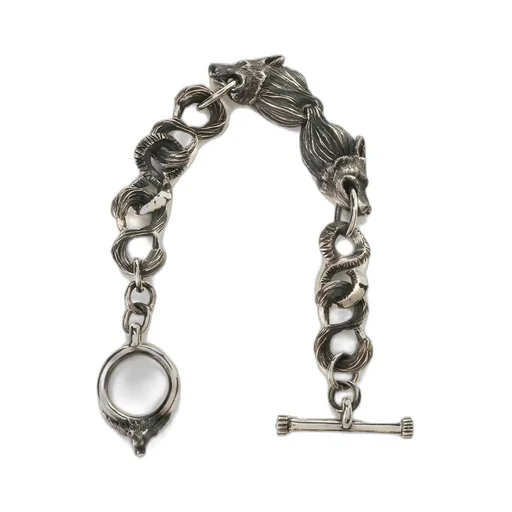Silver 950 Wolf Bracelet
