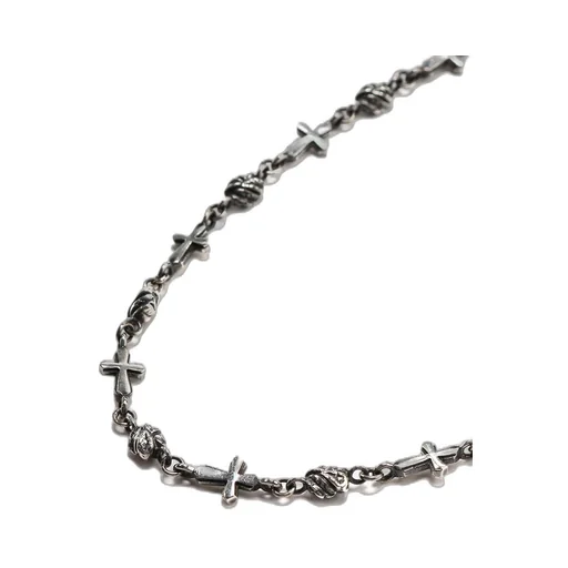 Silver 950 Gothic Cross Chain Necklace