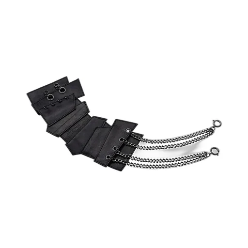 L/Brass/A Deconstucted Leather Choker