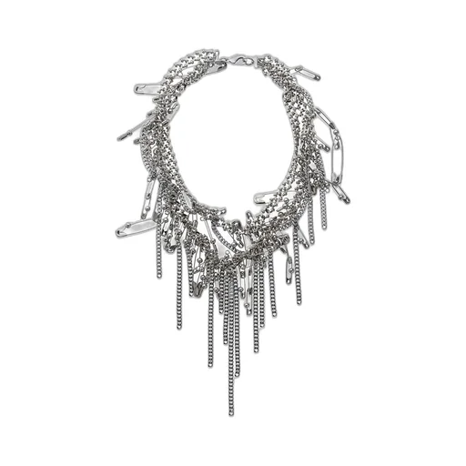 Brass Safety Pin Necklace