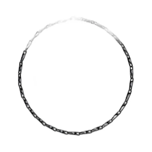 Silver925 Drill Chain Nl Blk