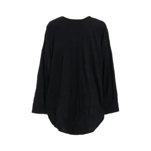 Catch Washer Hem Round Jumbo T-Shirt Long Sleeves