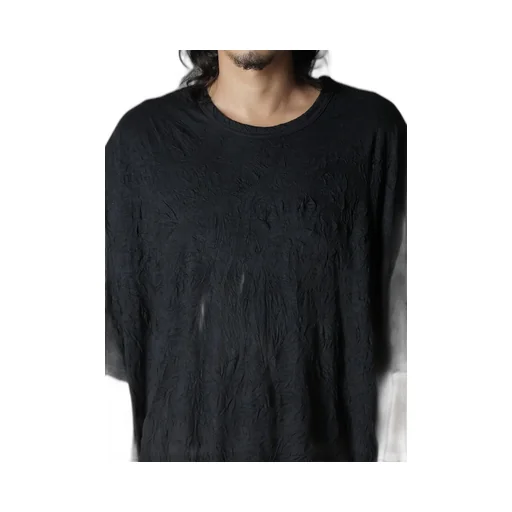 Catch Washer Hem Round Jumbo T-Shirt Short Sleeves