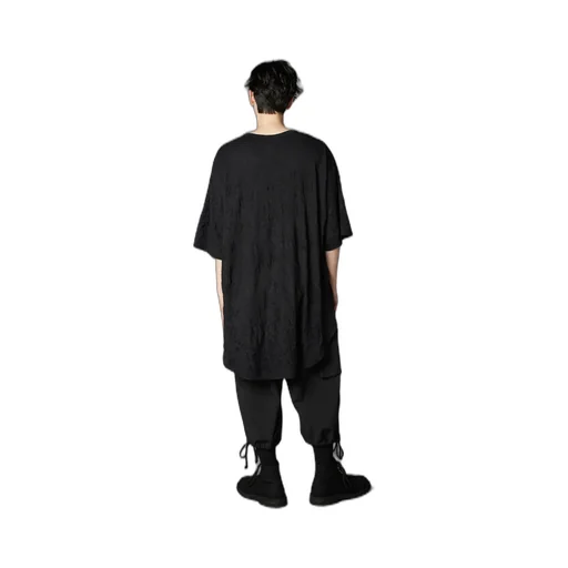 Catch Washer Hem Round Jumbo T-Shirt Short Sleeves
