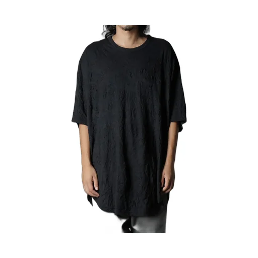 Catch Washer Hem Round Jumbo T-Shirt Short Sleeves