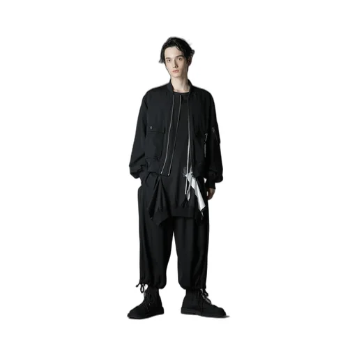 Wool Gabardine Balloon Pants