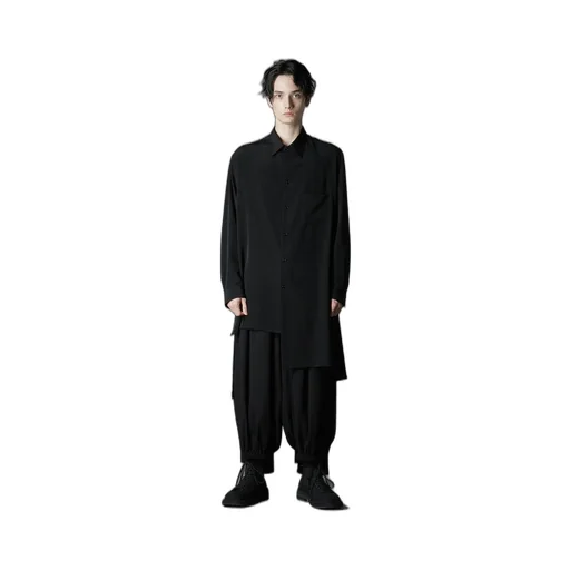 Crepe De Chine Standard Asymmetrical Flares Shirt