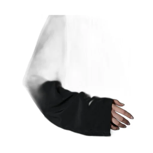 Silicon Jersey+ Crepe De Chine Front Double Flounce T-Shirt