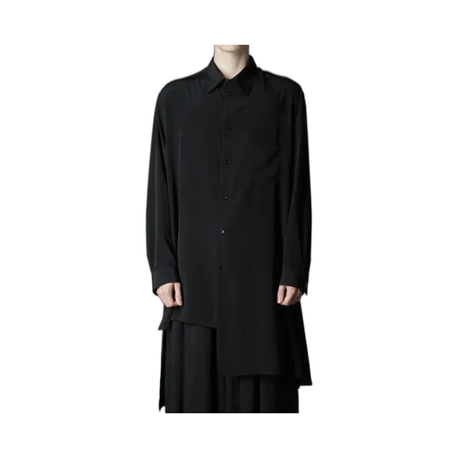 Crepe De Chine Standard Asymmetrical Flares Shirt