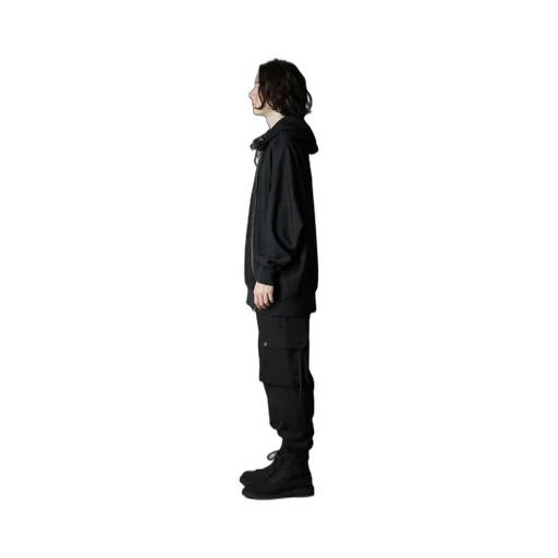 W/Gabardine Inverted V Hoodie Slim