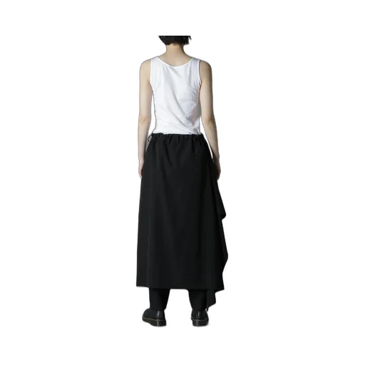 Wool Gabardine Bound Skirt Pants