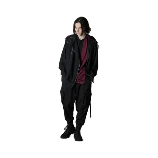 W/Gabardine Inverted V Hoodie Slim