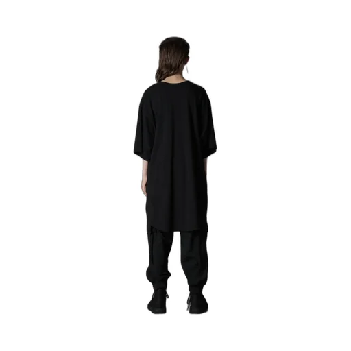 Cotton Jersey Hem Round Jumbo T-Shirt Short Sleeves
