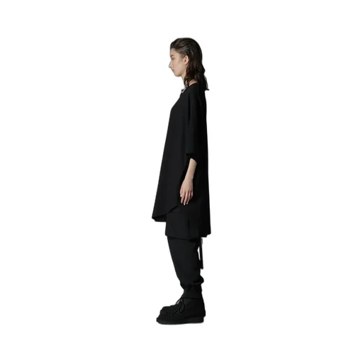 Cotton Jersey Hem Round Jumbo T-Shirt Short Sleeves