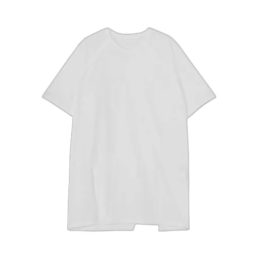 Cotton Jersey Front Raglan Slit T-Shirt Short Sleeves