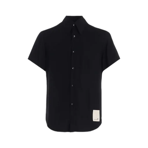 Rayon Twill Short-Sleeve Slim Shirt