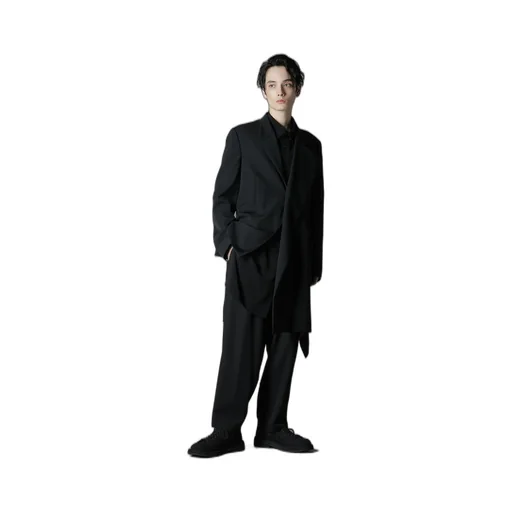 Wool Gabardine Asymmetrical Jacket