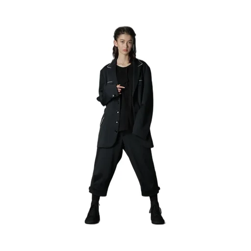 Polyester Smooth Hem Belt Pants