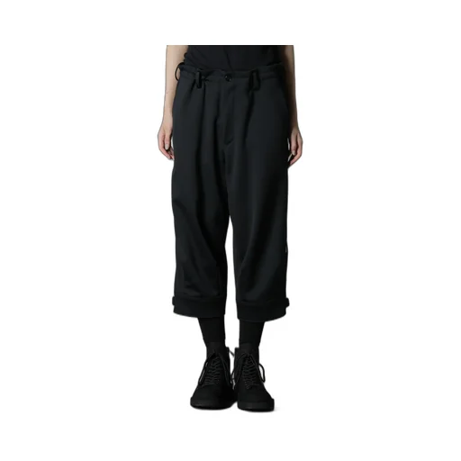 Polyester Smooth Hem Belt Pants