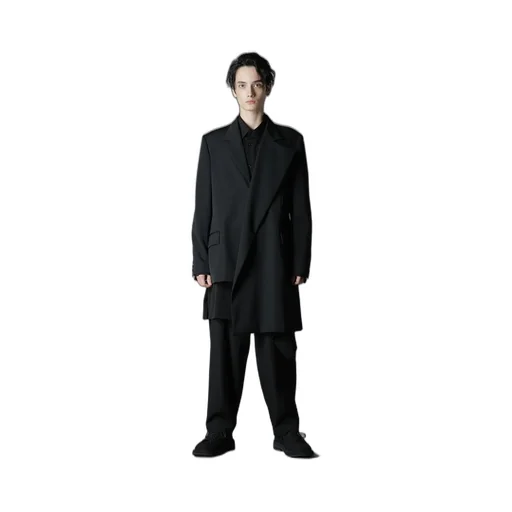 Wool Gabardine Asymmetrical Jacket