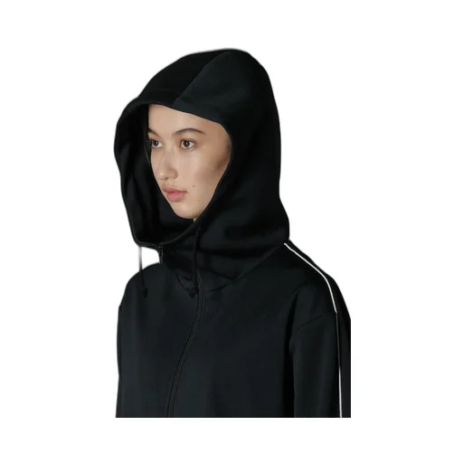 Polyester Smooth Hooded Track Jacket