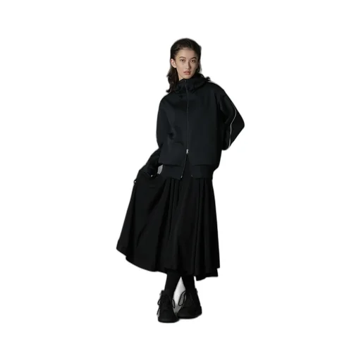 Polyester Smooth Hooded Track Jacket