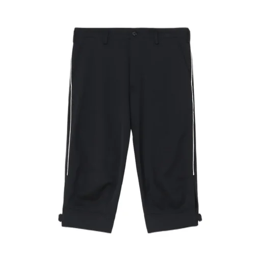Polyester Smooth Hem Belt Pants